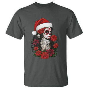 Dia De Los Muertos Mexican Christmas T Shirt Day of the Dead Sugar Skull Women TS14 Dark Heather Print Your Wear