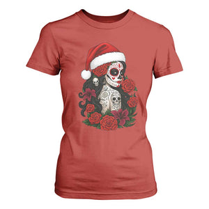 Dia De Los Muertos Mexican Christmas T Shirt For Women Day of the Dead Sugar Skull Women TS14 Red Print Your Wear