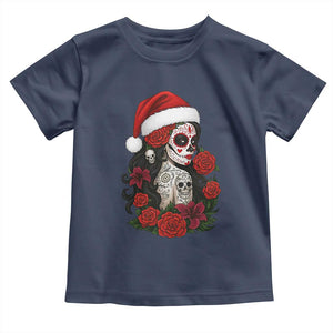 Dia De Los Muertos Mexican Christmas Toddler T Shirt Day of the Dead Sugar Skull Women TS14 Navy Print Your Wear