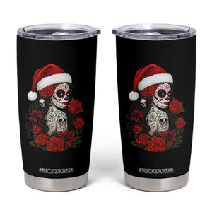 Dia De Los Muertos Mexican Christmas Tumbler Cup Day of the Dead Sugar Skull Women TS14 Black Print Your Wear