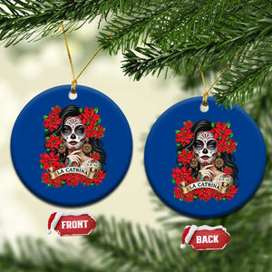 Dia De Los Muertos Mexican Ceramic Ornament Day of the Dead Sugar Skull Women TS14 1pc Blue Print Your Wear