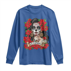 Dia De Los Muertos Mexican Long Sleeve Shirt Day of the Dead Sugar Skull Women TS14 Royal Blue Print Your Wear