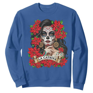 Dia De Los Muertos Mexican Sweatshirt Day of the Dead Sugar Skull Women TS14 Royal Blue Print Your Wear
