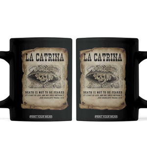 Day Of The Dead Coffee Mug La Calavera Garbancera TS14 Black Print Your Wear