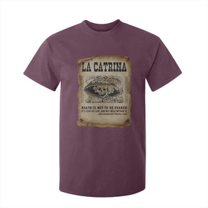 Day Of The Dead T Shirt For Kid La Calavera Garbancera TS14 Maroon Print Your Wear