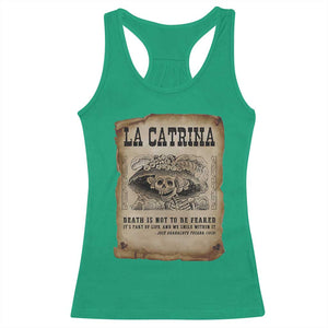 Day Of The Dead Racerback Tank Top La Calavera Garbancera TS14 Irish Green Print Your Wear