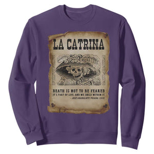 Day Of The Dead Sweatshirt La Calavera Garbancera TS14 Purple Print Your Wear