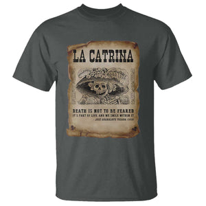 Day Of The Dead T Shirt La Calavera Garbancera TS14 Dark Heather Print Your Wear