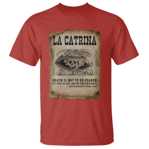 Day Of The Dead T Shirt La Calavera Garbancera TS14 Red Print Your Wear