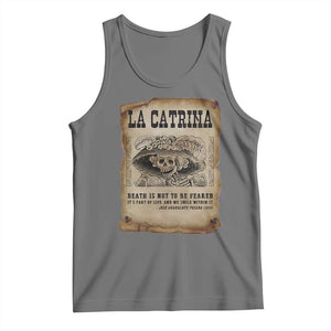 Day Of The Dead Tank Top La Calavera Garbancera TS14 Black Heather Print Your Wear