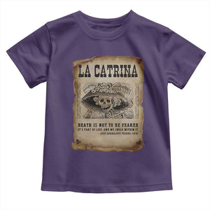 Day Of The Dead Toddler T Shirt La Calavera Garbancera TS14 Purple Print Your Wear