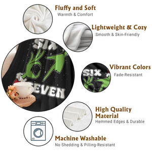 67 Six Seven Christmas Meme Throw Blanket Funny Elf Hands TS14 Print Your Wear