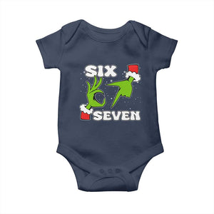67 Six Seven Christmas Meme Baby Onesie Funny Elf Hands TS14 Navy Print Your Wear