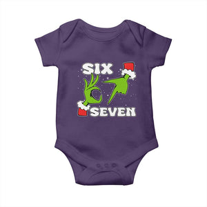 67 Six Seven Christmas Meme Baby Onesie Funny Elf Hands TS14 Purple Print Your Wear