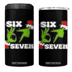 67 Six Seven Christmas Meme 4 in 1 Can Cooler Tumbler Funny Elf Hands TS14 One Size: 16 oz Black Print Your Wear