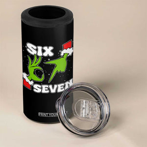 67 Six Seven Christmas Meme 4 in 1 Can Cooler Tumbler Funny Elf Hands TS14 Print Your Wear
