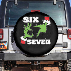 67 Six Seven Christmas Meme Spare Tire Cover Funny Elf Hands TS14 No hole Black Print Your Wear
