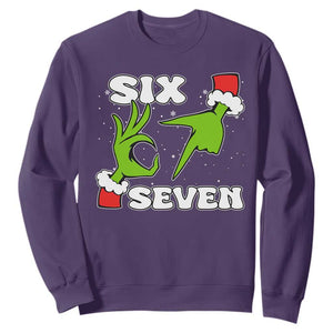 67 Six Seven Christmas Meme Sweatshirt Funny Elf Hands TS14 Purple Print Your Wear
