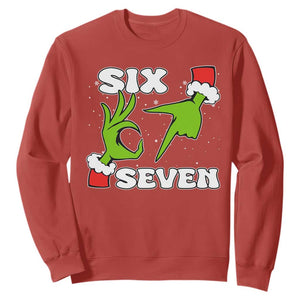 67 Six Seven Christmas Meme Sweatshirt Funny Elf Hands TS14 Red Print Your Wear
