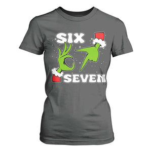 67 Six Seven Christmas Meme T Shirt For Women Funny Elf Hands TS14 Dark Heather Print Your Wear
