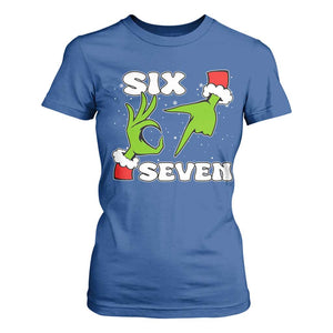 67 Six Seven Christmas Meme T Shirt For Women Funny Elf Hands TS14 Royal Blue Print Your Wear