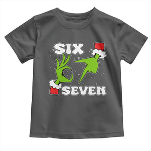 67 Six Seven Christmas Meme Toddler T Shirt Funny Elf Hands TS14 Dark Heather Print Your Wear