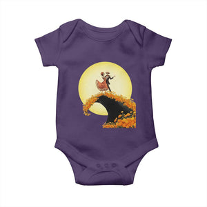 Dia De Los Muertos Baby Onesie Skeletons Dancing Mexican TS14 Purple Print Your Wear
