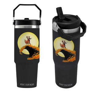 Dia De Los Muertos Flip Straw Tumbler Skeletons Dancing Mexican TS14 One Size: 30 oz Black Print Your Wear