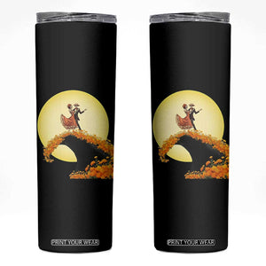 Dia De Los Muertos Skinny Tumbler Skeletons Dancing Mexican TS14 Black Print Your Wear