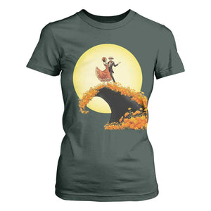 Dia De Los Muertos T Shirt For Women Skeletons Dancing Mexican TS14 Dark Forest Green Print Your Wear