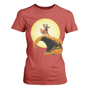 Dia De Los Muertos T Shirt For Women Skeletons Dancing Mexican TS14 Red Print Your Wear