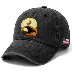 Dia De Los Muertos Washed Cotton Baseball Cap Skeletons Dancing Mexican TS14 Print Your Wear