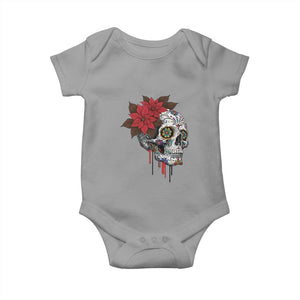 Sugar Skull Calavera Holiday Spirit Mistletoe Baby Onesie TS14 Sport Gray Print Your Wear