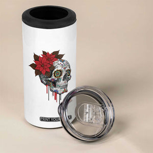 Sugar Skull Calavera Holiday Spirit Mistletoe 4 in 1 Can Cooler Tumbler TS14 Print Your Wear