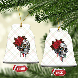 Sugar Skull Calavera Holiday Spirit Mistletoe Ceramic Ornament TS14 Print Your Wear
