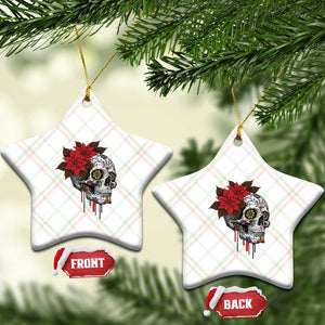 Sugar Skull Calavera Holiday Spirit Mistletoe Ceramic Ornament TS14 Print Your Wear