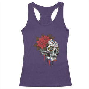 Sugar Skull Calavera Holiday Spirit Mistletoe Racerback Tank Top TS14 Purple Print Your Wear