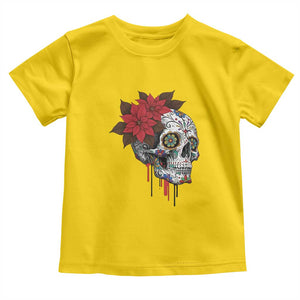 Sugar Skull Calavera Holiday Spirit Mistletoe Toddler T Shirt TS14 Daisy Print Your Wear
