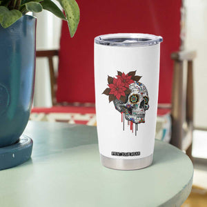 Sugar Skull Calavera Holiday Spirit Mistletoe Tumbler Cup TS14 Print Your Wear