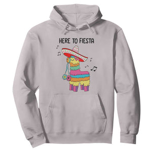 Funny Pinata Mexican Hoodie Here To Fiesta TS14 Ice Gray Print Your Wear