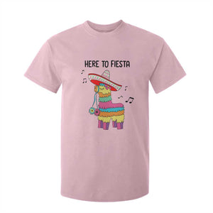 Funny Pinata Mexican T Shirt For Kid Here To Fiesta TS14 Light Pink Print Your Wear