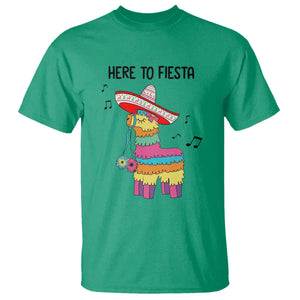 Funny Pinata Mexican T Shirt Here To Fiesta TS14 Irish Green Print Your Wear