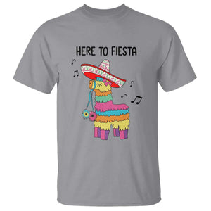 Funny Pinata Mexican T Shirt Here To Fiesta TS14 Sport Gray Print Your Wear