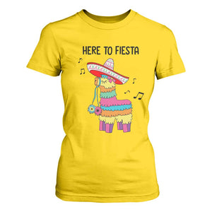 Funny Pinata Mexican T Shirt For Women Here To Fiesta TS14 Daisy Print Your Wear