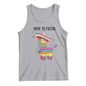 Funny Pinata Mexican Tank Top Here To Fiesta TS14 Athletic Heather Print Your Wear
