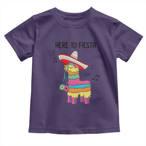 Funny Pinata Mexican Toddler T Shirt Here To Fiesta TS14 Purple Print Your Wear