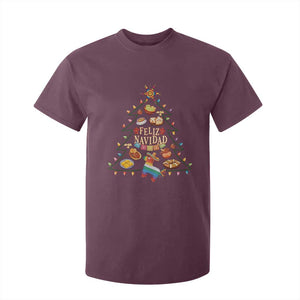 Feliz Navidad T Shirt For Kid Mexican Christmas Tree Fiesta TS14 Maroon Print Your Wear