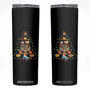 Feliz Navidad Skinny Tumbler Mexican Christmas Tree Fiesta TS14 Black Print Your Wear