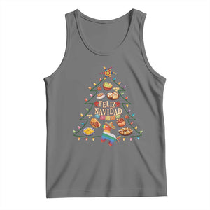 Feliz Navidad Tank Top Mexican Christmas Tree Fiesta TS14 Black Heather Print Your Wear