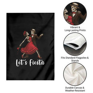 Skeleton Mexican Christmas Garden Flag Let us Fiesta TS14 Print Your Wear